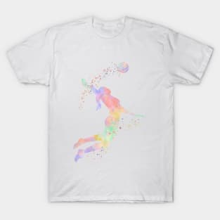 Girl Volleyball Watercolor Sports Gifts T-Shirt